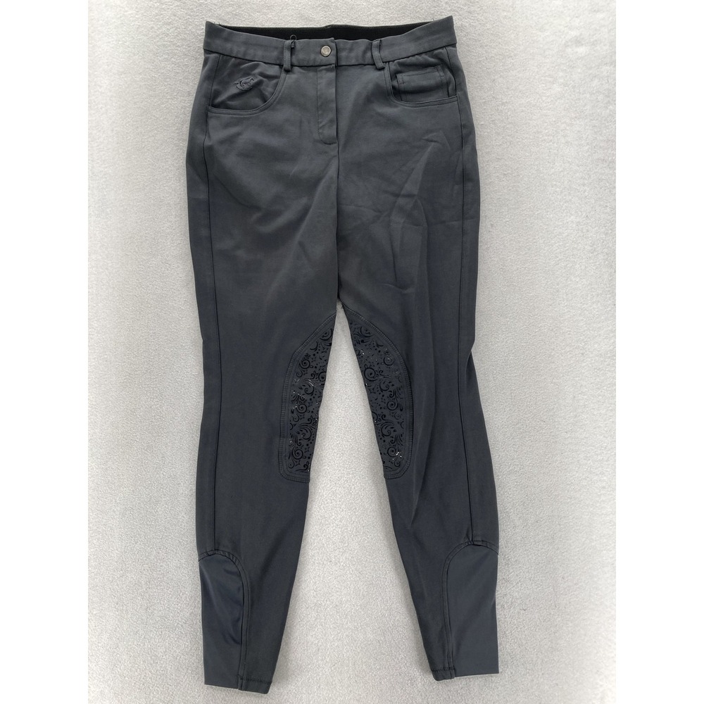 Piper by SmartPak Full Seat Breeches Womens 32L Black Riding Pants Horse Grip